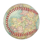 イギリス諸島の政治地図 野球ボール (正面左)