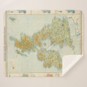 イギリス諸島の植物及び気候の地図 シェルパブランケット (正面(横))
