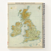 イギリス諸島の植生と気候の地図 ノートブック (裏面)