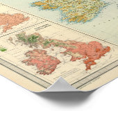 イギリス諸島の植生と気候マップ ポスター (角)