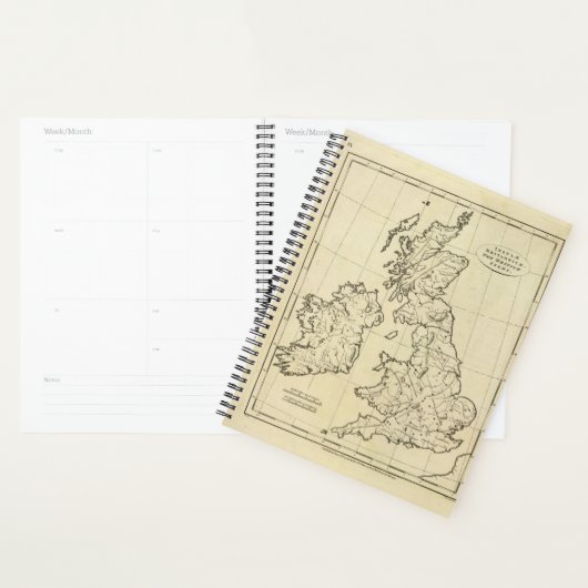 イギリス諸島の概要地図 プランナー手帳 (ディスプレー)