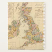 イギリス諸島の水文地図 プランナー手帳 (裏面)