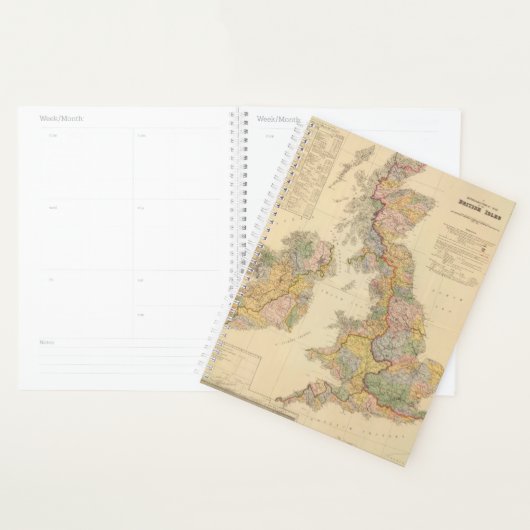 イギリス諸島の水文地図 プランナー手帳 (ディスプレー)