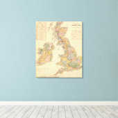 イギリス諸島の水路図 キャンバスプリント (インサイチュ (ウッドフロア))