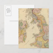 イギリス諸島の水路図 ポストカード (正面/裏面)