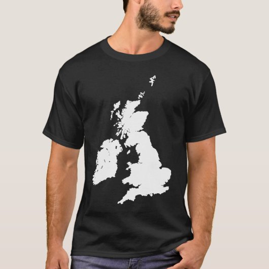 イギリス諸島の白 Tシャツ (正面)