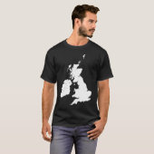 イギリス諸島の白 Tシャツ (正面フル)