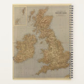 イギリス諸島の立体地図 プランナー手帳 (裏面)