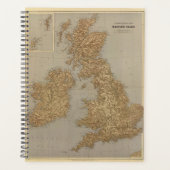イギリス諸島の立体地図 プランナー手帳 (正面)