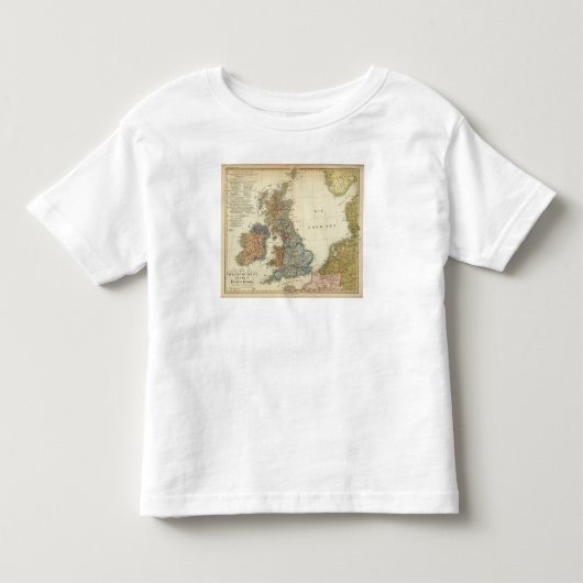 イギリス諸島の言語地図 トドラーTシャツ (正面)