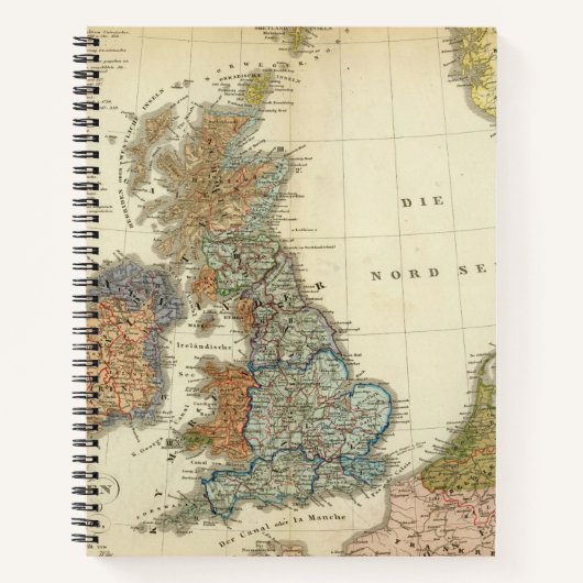 イギリス諸島の言語地図 ノートブック (正面)