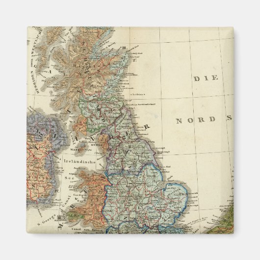 イギリス諸島の言語地図 マグネット (正面)