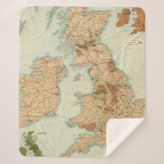 イギリス諸島の鉄道及び産業地図 シェルパブランケット (正面)