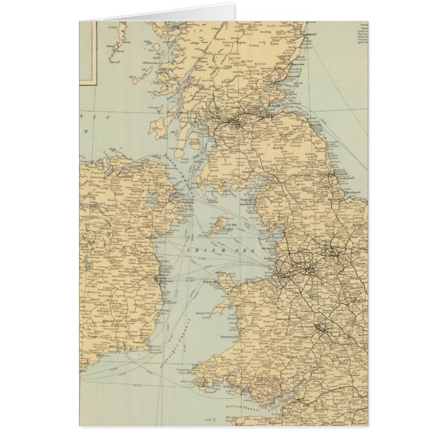 イギリス諸島の鉄道地図 (正面)
