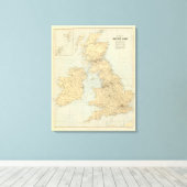 イギリス諸島の鉄道地図 キャンバスプリント (インサイチュ (ウッドフロア))