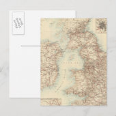 イギリス諸島の鉄道地図 ポストカード (正面/裏面)