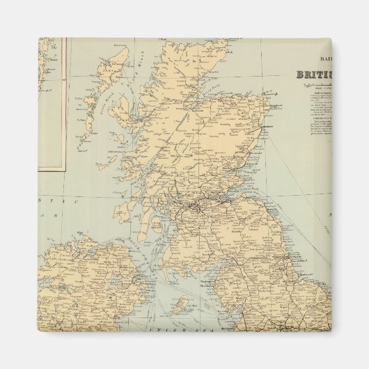 イギリス諸島の鉄道地図 マグネット (正面)