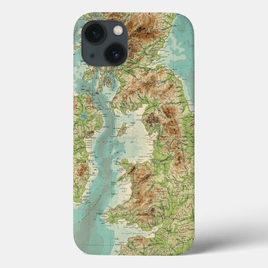 イギリス諸島のbathyorographical地図 Case-Mate iPhoneケース (裏面)
