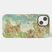 イギリス諸島のbathyorographical地図 iPhoneケース (裏面横)