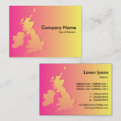 イギリス諸島シェードクリムゾンとイエロー 名刺 (正面/裏面)