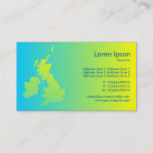 イギリス諸島シェードブルーからイエロー 名刺 (裏面)