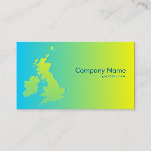 イギリス諸島シェードブルーからイエロー 名刺 (正面)