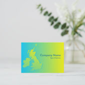 イギリス諸島シェードブルーからイエロー 名刺 (スタンド正面)