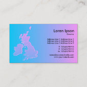 イギリス諸島シェードブルーからピンク 名刺 (裏面)