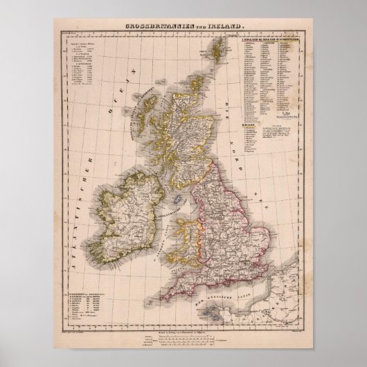 イギリス諸島、イギリス、アイルランド ポスター (正面)
