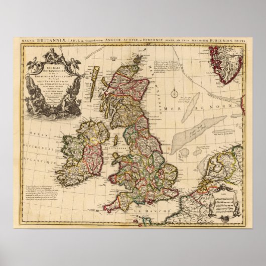 イギリス諸島、イギリス、アイルランド ポスター (正面)