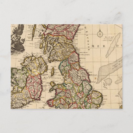 イギリス諸島、イギリス、アイルランド ポストカード (正面)