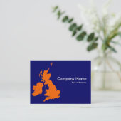 イギリス諸島 – オレンジとダークブルー 名刺 (スタンド正面)