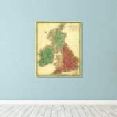 イギリス諸島 キャンバスプリント (インサイチュ (ウッドフロア))