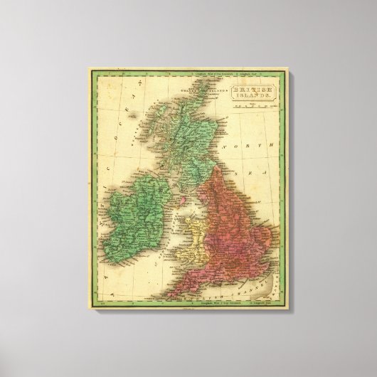 イギリス諸島 キャンバスプリント (正面)