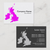 イギリス諸島 – マゼンタ 名刺 (正面/裏面)