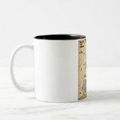 イギリス諸島・ヨーロッパヴィンテージの天気地図。 ツートーンマグカップ (左)