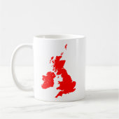 イギリス諸島 – 赤 コーヒーマグカップ (左)