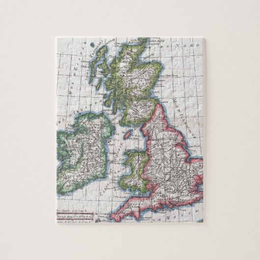 イギリス諸島(1780年)のヴィンテージの地図 ジグソーパズル (縦)