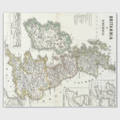 イギリス諸島(1865年)のヴィンテージの地図 ラッピングペーパー (フラット)