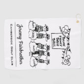 イギリス警察のドファンシーレスボール漫画 ゴルフタオル (横)