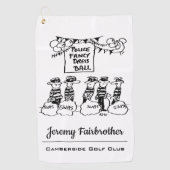 イギリス警察のドファンシーレスボール漫画 ゴルフタオル (正面)