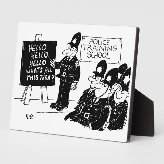 イギリス警察学校のおもしろグッズ フォトプラーク (側面)