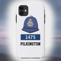イギリス警察官ヘルメット - 番号と名前を追加