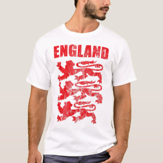 イギリス赤ライオンの衣装ギフトサッカープレーヤージャージー Tシャツ