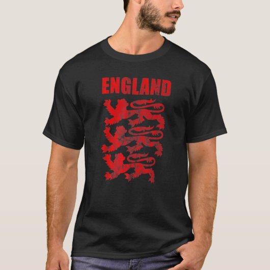 イギリス赤ライオンの衣装サッカー選手ジャージートリコット Tシャツ (正面)