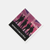 イギリス軍デイユニオン軍兵士との国旗 スタンダードカクテルナプキン (角)