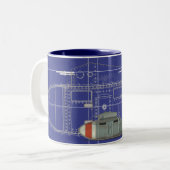 イギリス軍マークI戦車 ツートーンマグカップ (正面左)