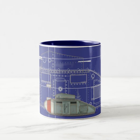 イギリス軍マークI戦車 ツートーンマグカップ (中央)