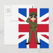 イギリス軍兵士はがき ポストカード (正面/裏面)