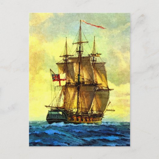 イギリス軍艦 ポストカード (正面)
